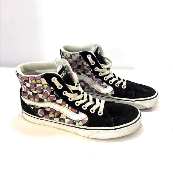 Vans Shoes - Vans Womens Sk8-Hi Black & Multicolor Butterfly Print High-Top Sneakers Size 8.5